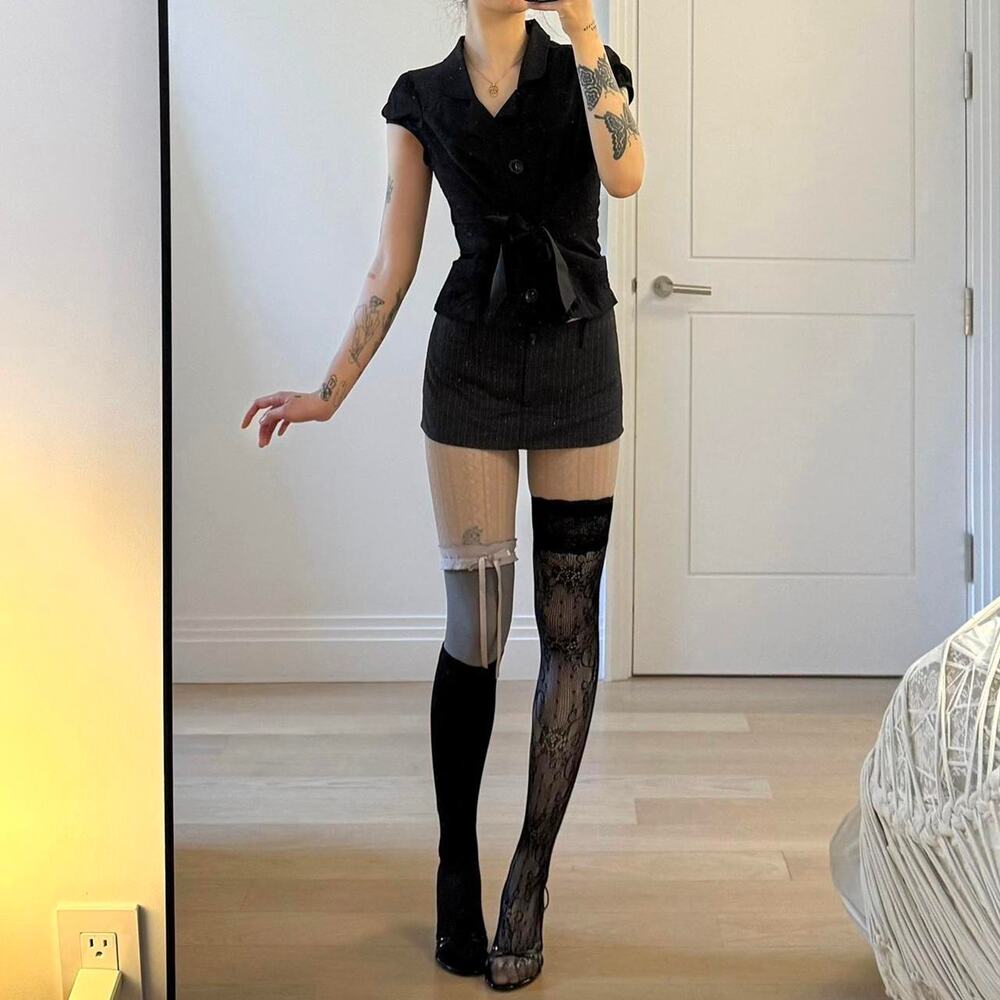 Mymichelle black tailored button up vest